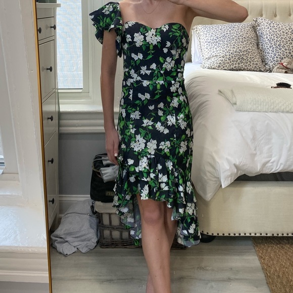 CAROLINE CONSTAS Nave Floral Cocktail or Black Tie Dress XS - Picture 2 of 6